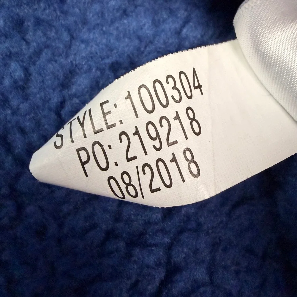 Vineyard Vines Mens XXL Blue Sherpa Fleece Quarter‎ Zip Pullover Sweater Jacket